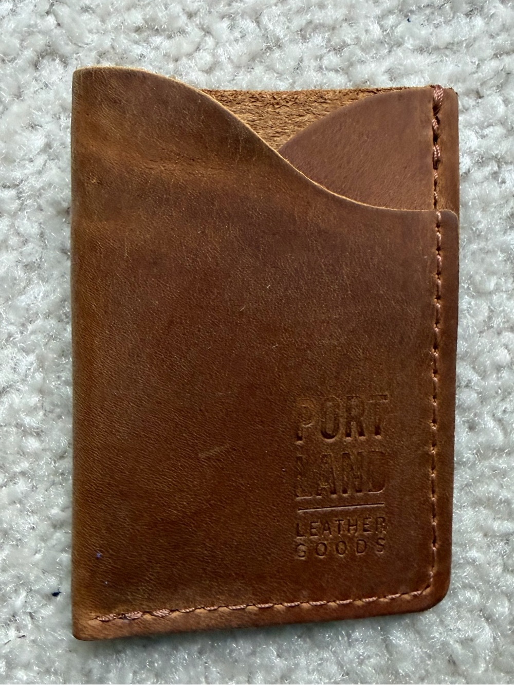 Portland Leather Brown Minimalist Leather Card Holder